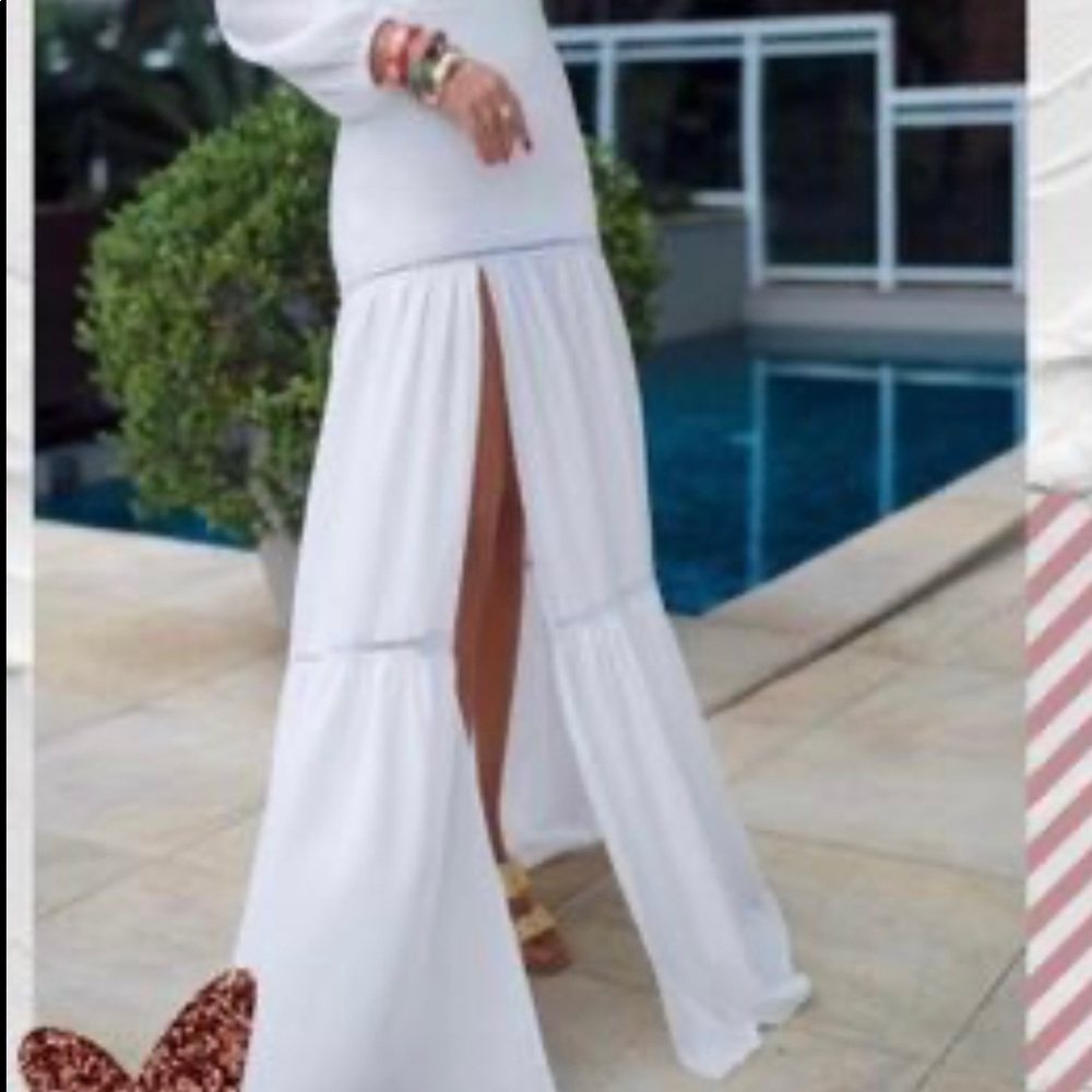 Cropped and Skirt Off White BLitz Closet